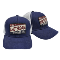 TTD Gifts Cap Amsterdam -Blauw - Patch Amsterdam the Netherlands