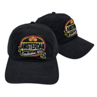 TTD Gifts Cap Amsterdam - established 1275 - Black Amsterdam patch - Bicycle