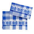 TTD Gifts Kitchen textile package Blue - White Gable houses