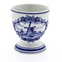 Heinen Delfts blauw Delft blue egg cups with saucer.