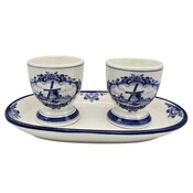 Heinen Delfts blauw Delfter Eierbecher mit Untertasse.