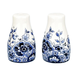 Typisch Hollands Peper & Zoutstel  Delftsblauw klassiek bloemmotief