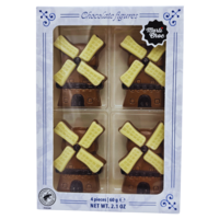 Typisch Hollands Schokoladen-Windmühlen – Mini-Box 60 Gramm