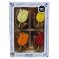 Typisch Hollands Chocolade Tulpen Delftsblauw doosje 60 Gram
