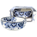 Matix Schale – Delfter Blau, florales Motiv – groß