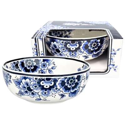 Typisch Hollands Bowl - Delft blue floral motif - large