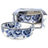 Matix Bowl - Delft blue floral motif - large