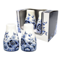Typisch Hollands Delft Blue Salt & Pepper Shakers, Classic Floral Motif