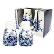 Matix Delft Blue Salt & Pepper Shakers, Classic Floral Motif