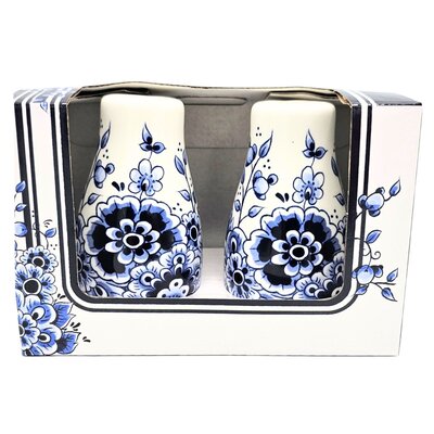 Matix Salt & Pepper Set Delft Blue classic floral motif