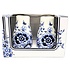Matix Delft Blue Salt & Pepper Shakers, Classic Floral Motif