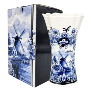 Matix Small Delft Blue Ceramic Vase -12 cm