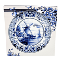 Typisch Hollands Delft blue - plate - Holland - mill 20 cm