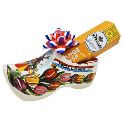 Typisch Hollands Klomp met tulpendecor - Droste pastilles - melk-sinas