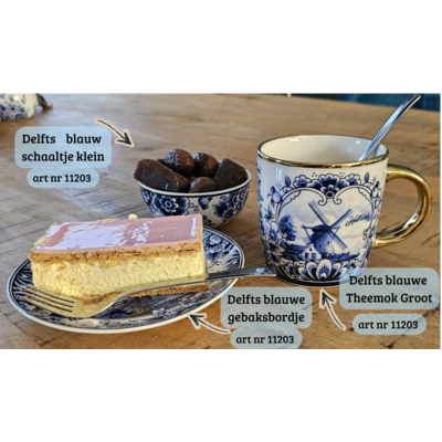 Typisch Hollands Schaaltje -  Kom  - Delfts blauw bloemmotief - klein