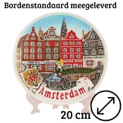 Matix Amsterdam Houses with Bike Plate 20 cm - Multicolor