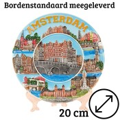 Typisch Hollands Amsterdamer Grachtenhäuser-Zusammenstellungstafel, 20 cm, mehrfarbig