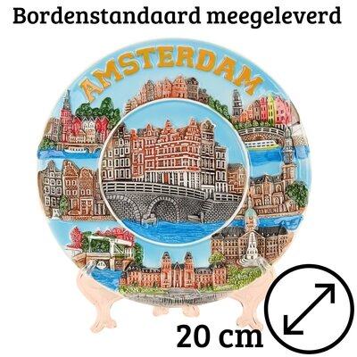 Typisch Hollands Amsterdam Canal Houses Compilation Board, 20 cm, Multicolor