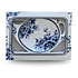 Typisch Hollands Delft blue tea bag holder, classic floral decoration