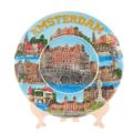 Typisch Hollands Amsterdam Canal Houses Compilation Board, 20 cm, Multicolor