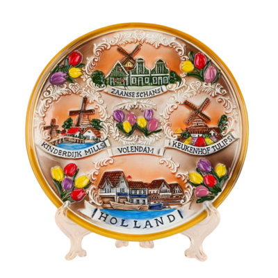 Typisch Hollands Dorf-Zusammenstellungstafel 20 cm Holland - mehrfarbig