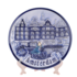 Matix Wall plate houses with bicycle 20 cm Amsterdam - Delft blue