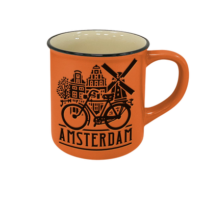 Matix Beker 'campmug' Amsterdam - oranje