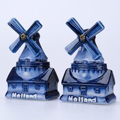 Typisch Hollands Salt and pepper set Delft blue mill