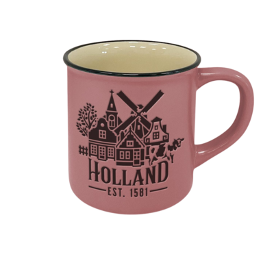 Typisch Hollands Cup 'camp mug' Holland - pink