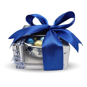 Typisch Hollands Kleine Ostereier in einer Schale – 150 Gramm – klassisches Blumenmuster