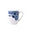 Typisch Hollands Pfauenblaue Tasse – Blumenmuster