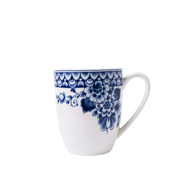 Typisch Hollands Peacock Blue Mug - Floral Pattern