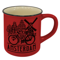 Typisch Hollands Amsterdam 'camp mug' cup - red