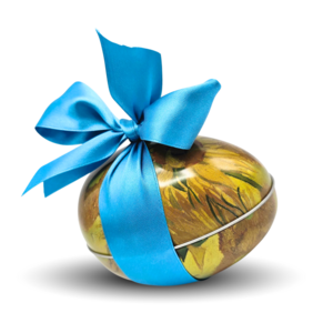 Typisch Hollands Easter egg (tin) filled with chocolate eggs - (Sunflowers)