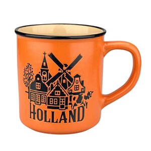 Typisch Hollands Großer Becher in Geschenkbox – Holland-Orange