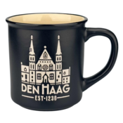 Typisch Hollands Den Haag – Retro-Campus-Becher – Schwarz