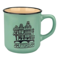Typisch Hollands Kleine mok in geschenkdoos - Amsterdam - Groen
