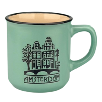 Typisch Hollands Kleiner Becher in Geschenkbox – Amsterdam – Grün