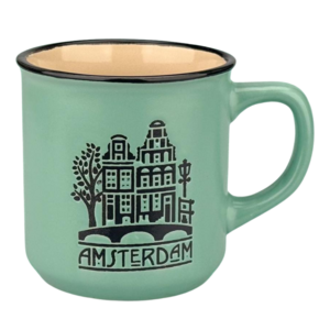 Typisch Hollands Kleine mok in geschenkdoos - Amsterdam - Groen