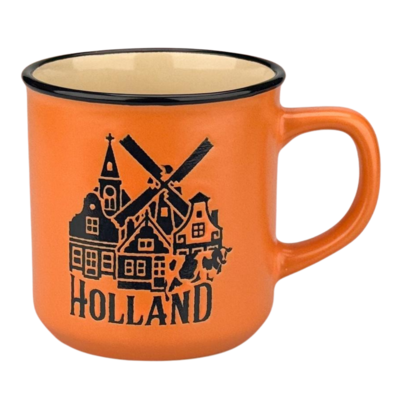 Typisch Hollands Großer Becher in Geschenkbox – Holland-Orange