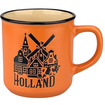 Typisch Hollands Großer Becher in Geschenkbox – Holland-Orange