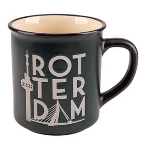 Typisch Hollands Mug - Rotterdam - Campus mug Black in gift box