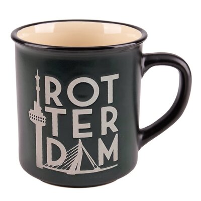 Typisch Hollands Mug - Rotterdam - Campus mug Black in gift box