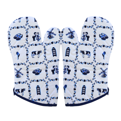 TTD Gifts Oven mitts - Typical Dutch - Tile motif
