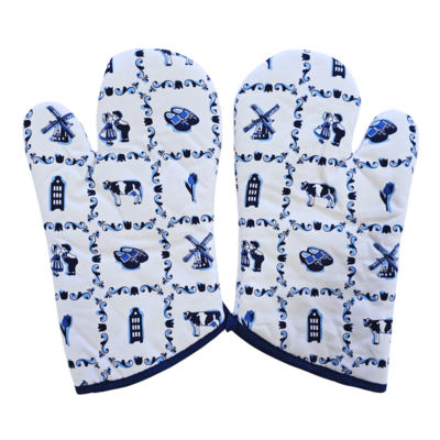 Typisch Hollands Oven mitts - Typical Dutch - Tile motif