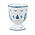 Typisch Hollands Egg cup white with blue tulips