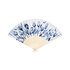 Typisch Hollands Hand fan - White with blue tulips and a butterfly