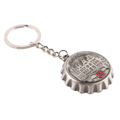 Matix Keyring crown cap Amsterdam pewter-colored