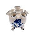 Heinen Delfts blauw Tulip vase on legs, blue tulip small