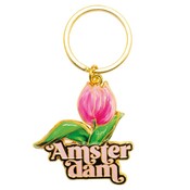 Typisch Hollands Sleutelhanger Dutch beauty tulp roze